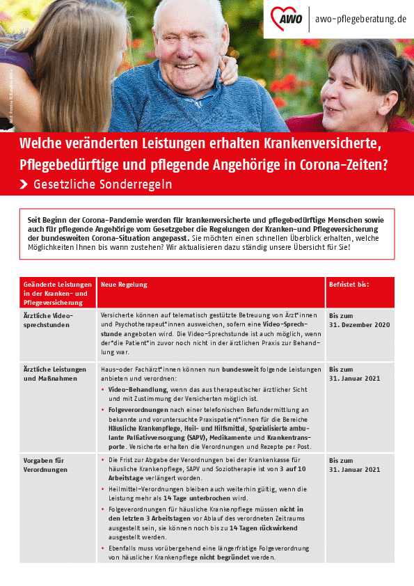 Leistungen in Corona Zeiten